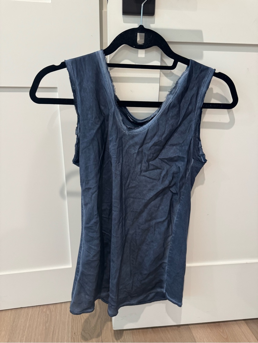 Gigi Moda Sleeveless Washed Blue Tank Top
